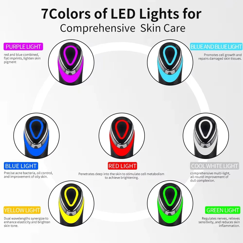 7-Color Facial Massager – EMS Lift & Anti-Wrinkle Device