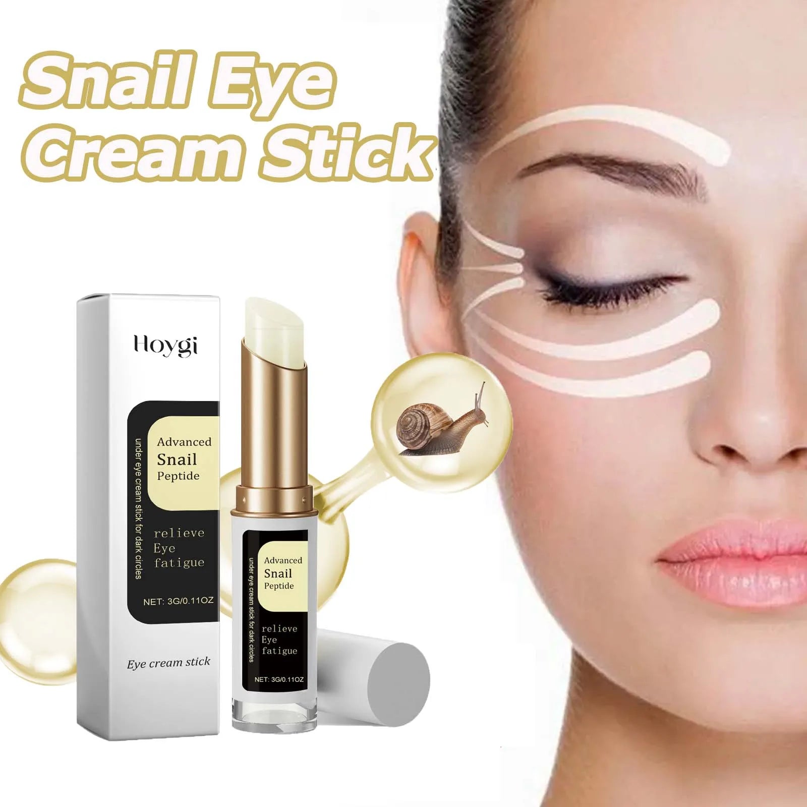 Snail Peptide Eye Cream Stick – Brighten, Hydrate & Reduce Fine Lines