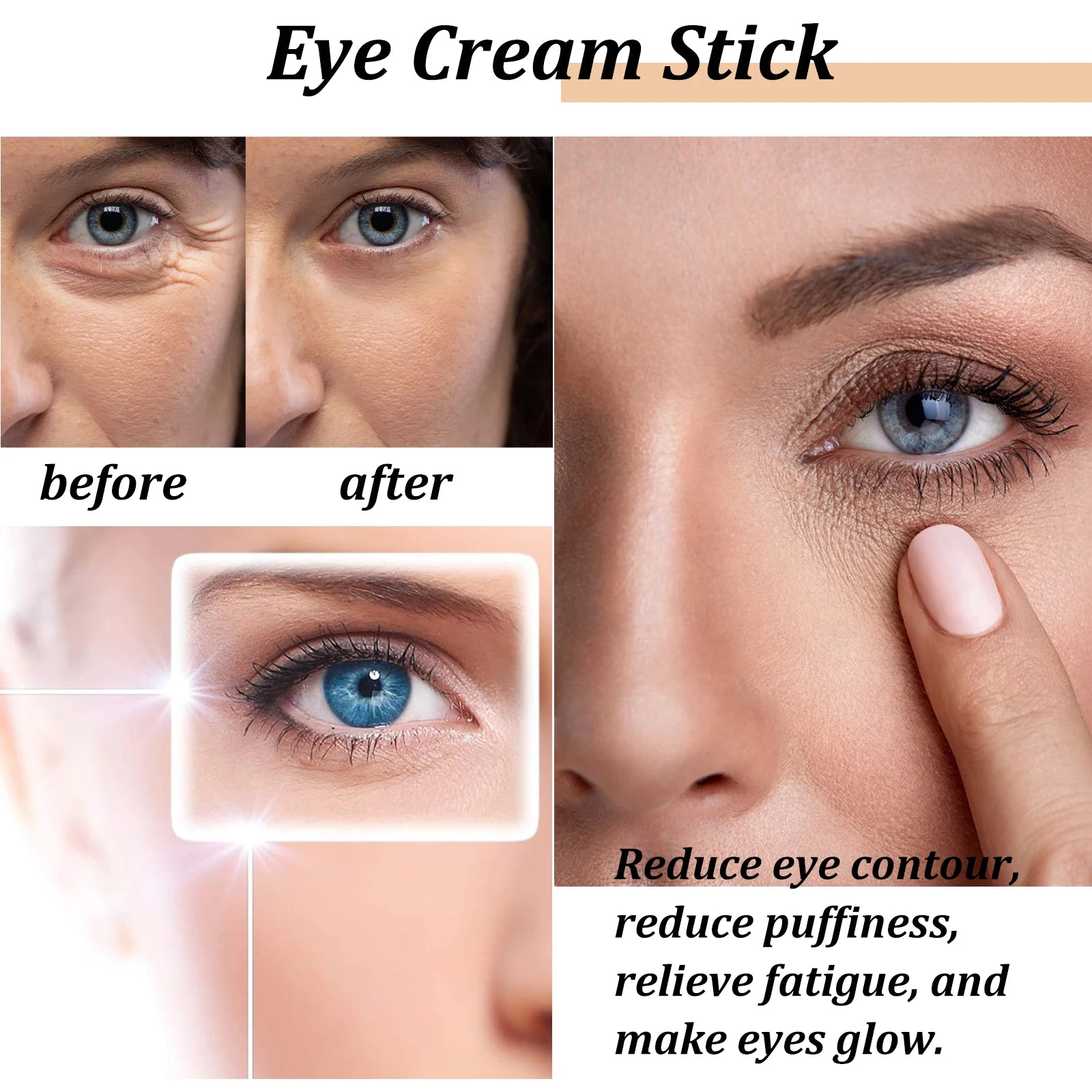 Snail Peptide Eye Cream Stick – Brighten, Hydrate & Reduce Fine Lines