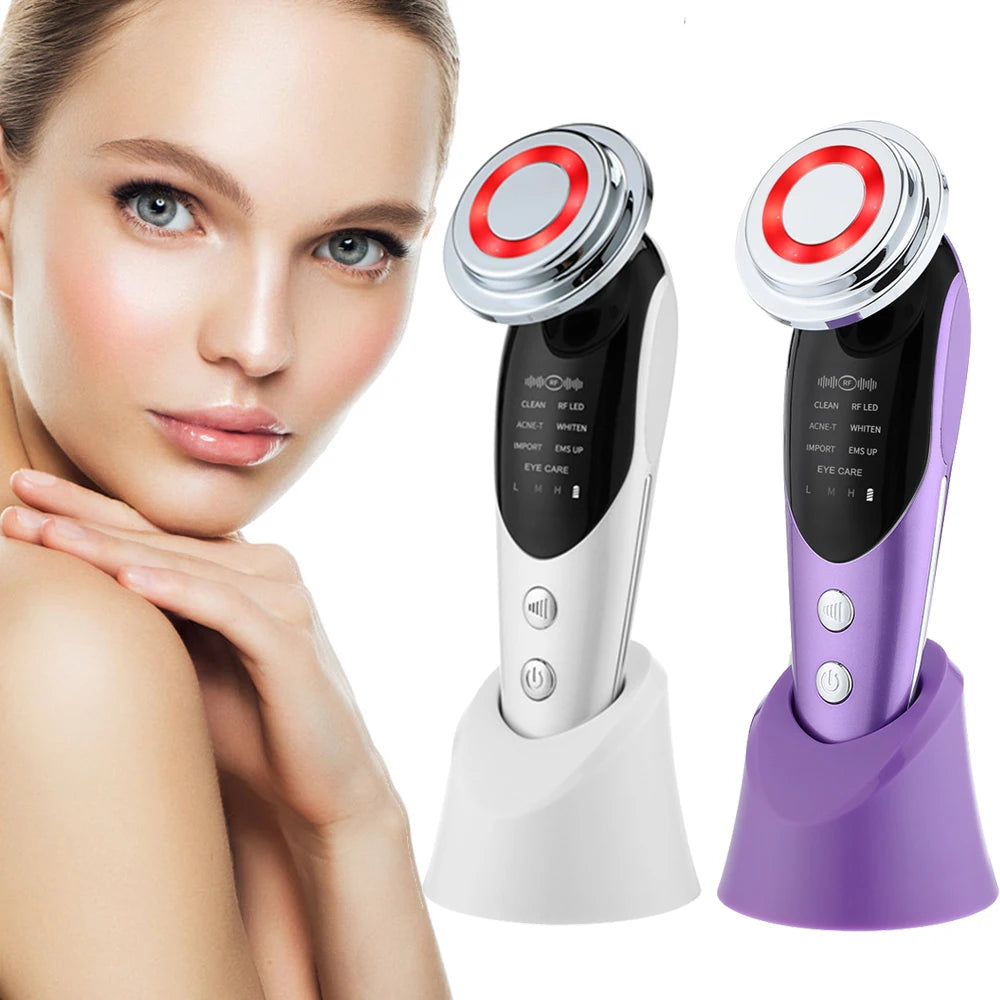 7-in-1 RF EMS Facial Massager – Lift & Rejuvenate Skin