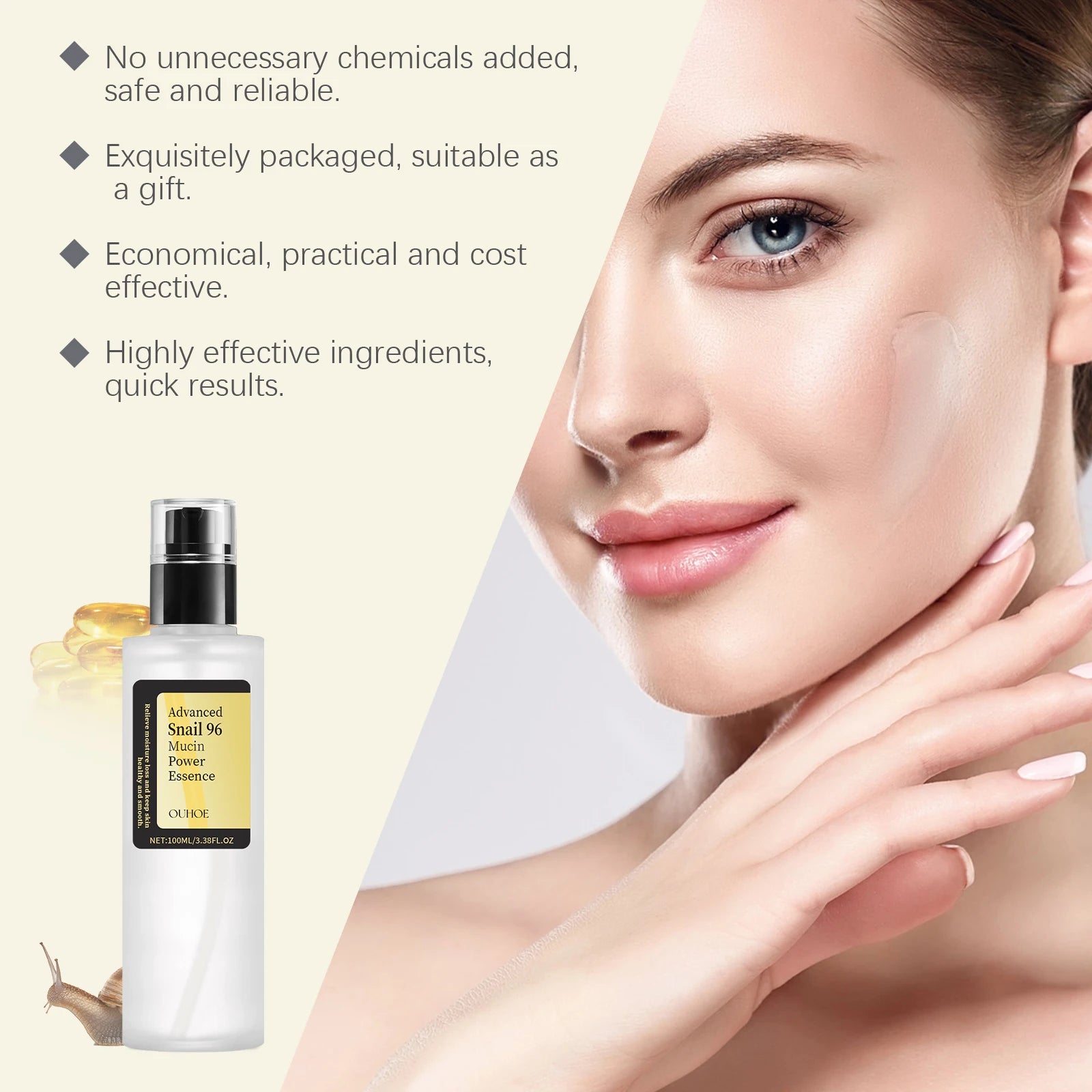 Snail Mucin Power Essence – Hydrate, Firm & Brighten Skin