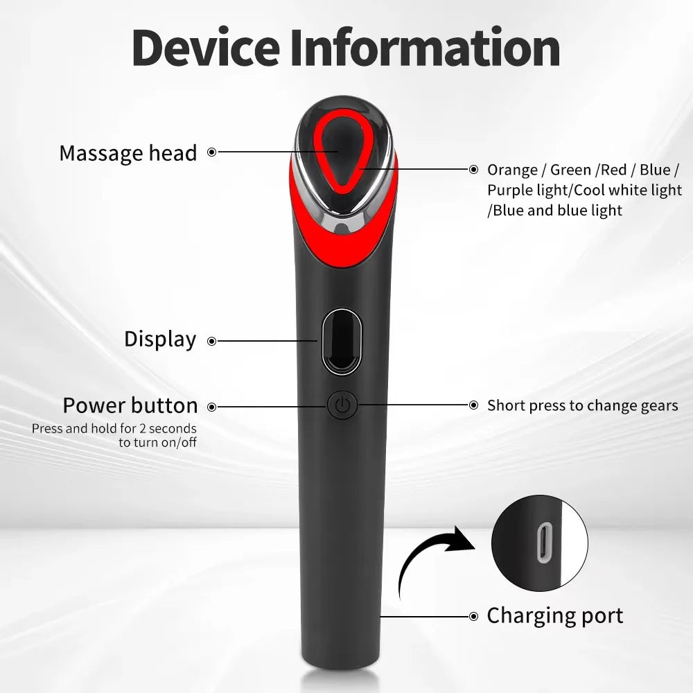 7-Color Facial Massager – EMS Lift & Anti-Wrinkle Device